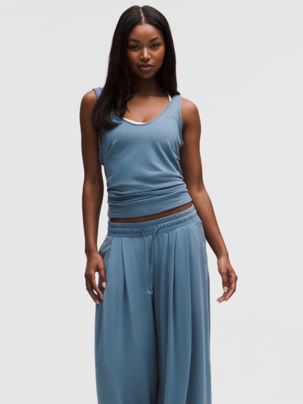 NWT Lululemon BeCalm V-Neck Tank Top
Steel Blue